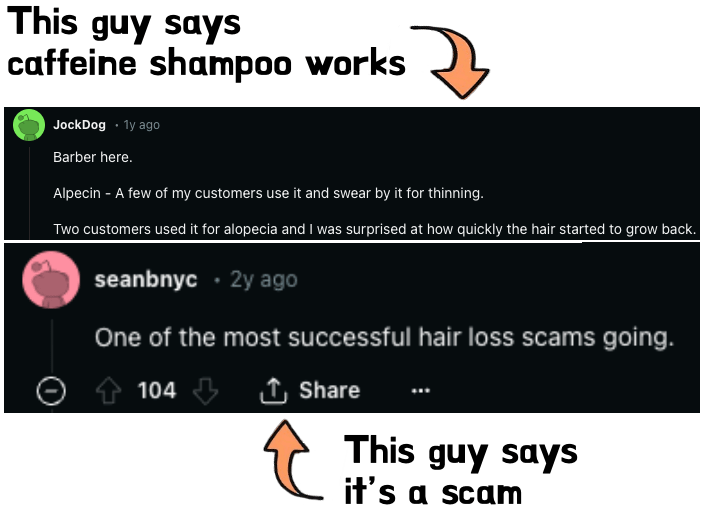 caffeine shampoo forum comments