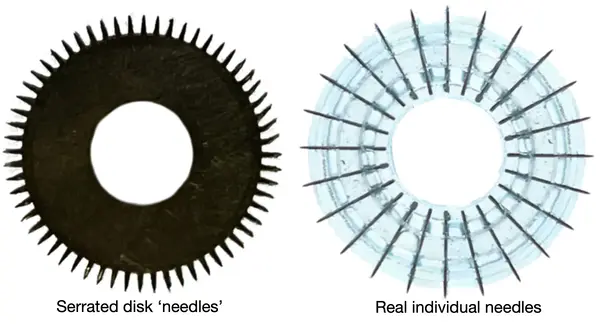 comparison between derma roller needles